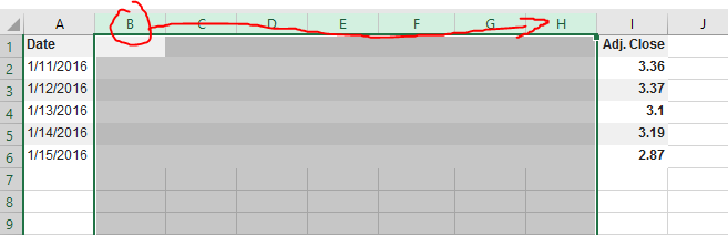 select columns